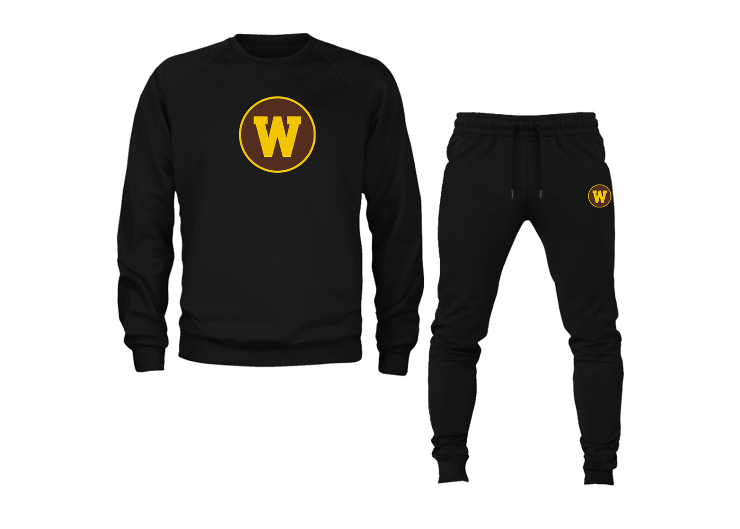 Men's Western Michigan Broncos Crewneck Sweatshirt Joggers Suit