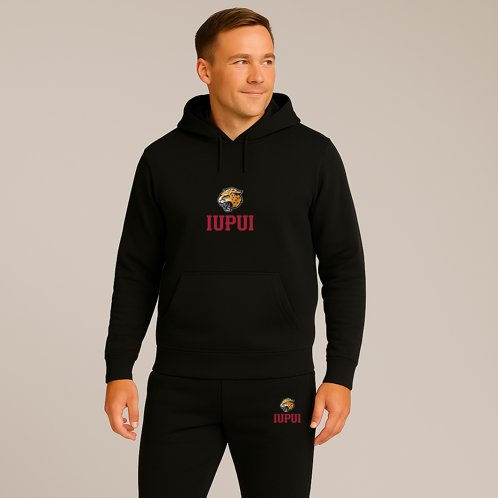 Men's IUPUI Jaguars Logo Hoodie Joggers Set