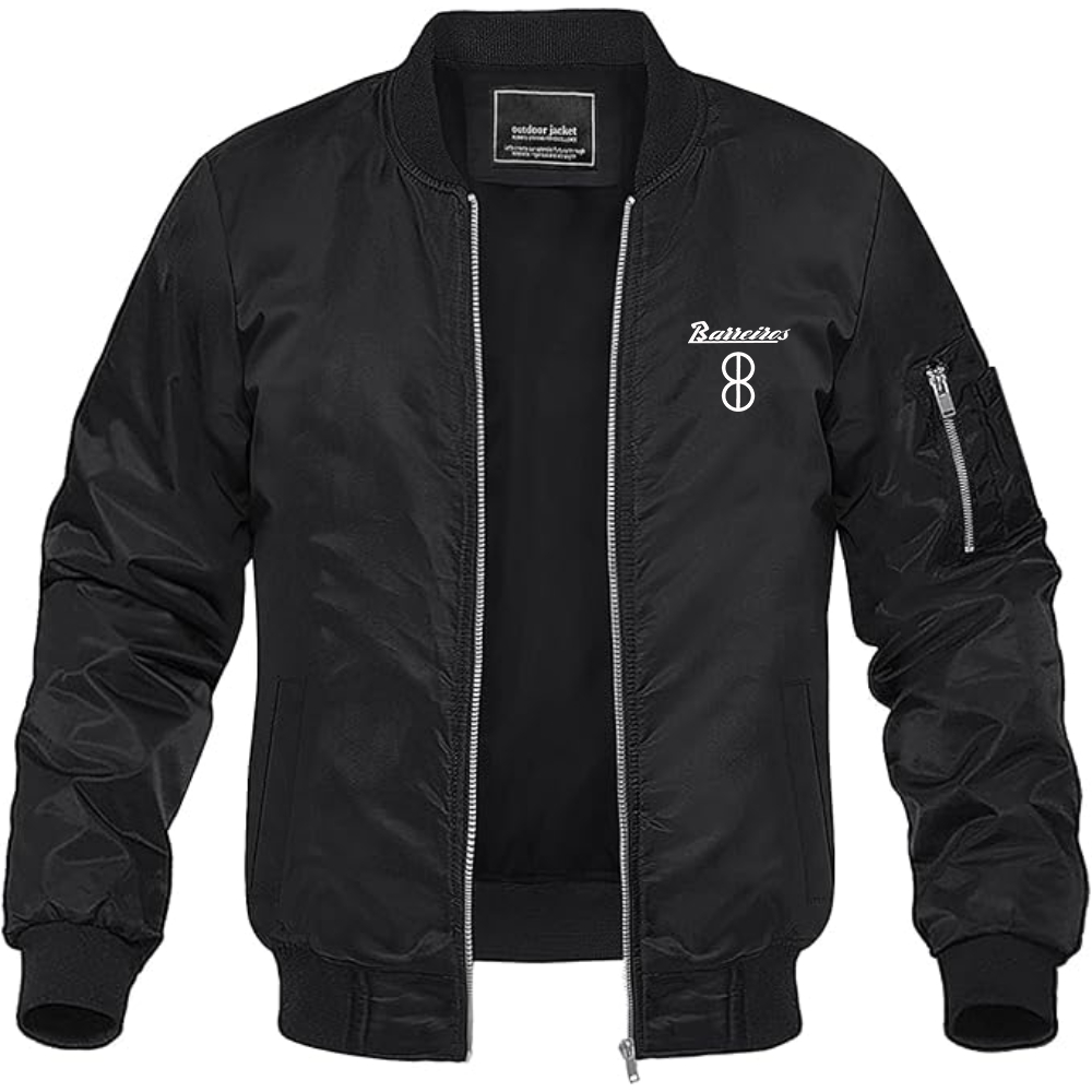 Men's Barreiros Logo Lightweight Bomber Jacket Windbreaker Softshell Varsity Jacket Coat