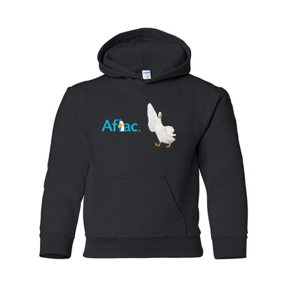 Youth Aflac Logo and Duck Gildan Heavy Blend  Hooded Sweatshirt