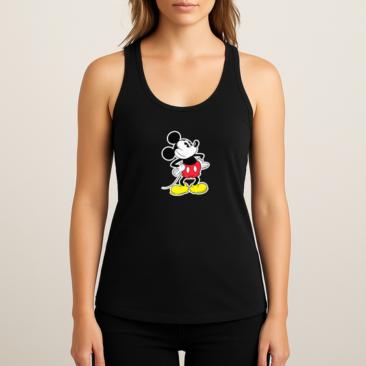 Women's Mickey Mouse Cartoon Racerback Tank Top