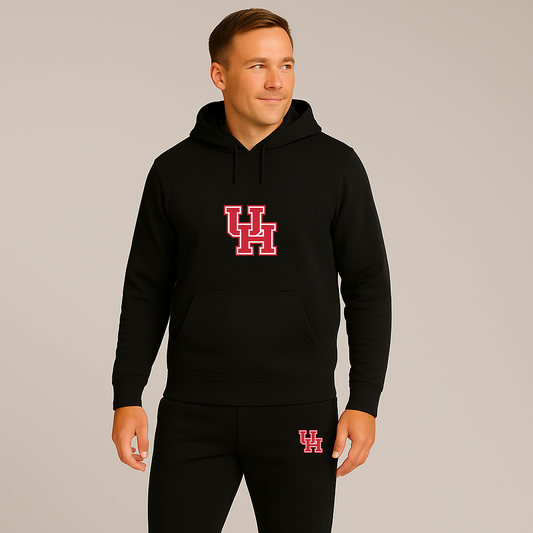 Men's Houston Cougars Logo Hoodie Joggers Set