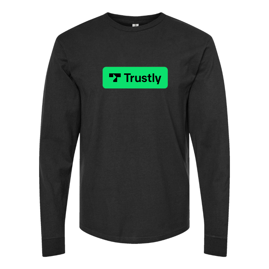 Youth Trustly Horizontal Logo Cotton Long Sleeve T-Shirt