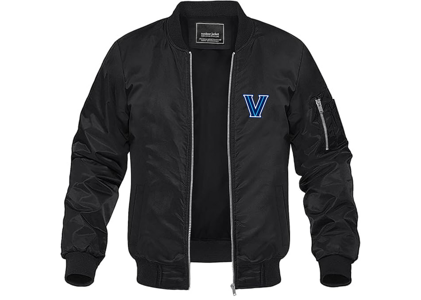 Men's Villanova Wildcats Lightweight Bomber Jacket Windbreaker Softshell Varsity Jacket Coat