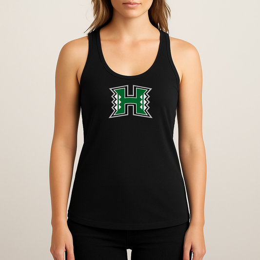 Women's Hawaii Warriors Logo Next Level Ideal Racerback Tank