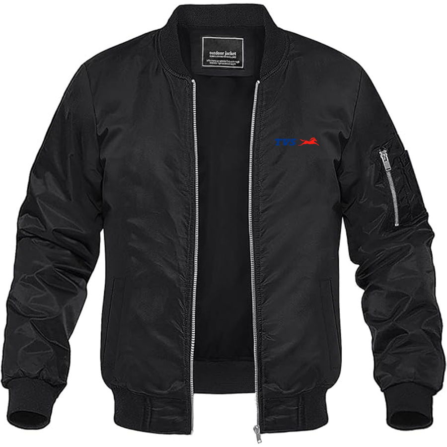 Men's TVS Motor Company Logo Lightweight Bomber Jacket Windbreaker Softshell Varsity Jacket Coat