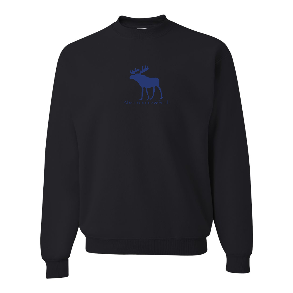 Men's Abercrombie & Fitch Moose Logo  JERZEES NuBlend Crewneck Sweatshirt