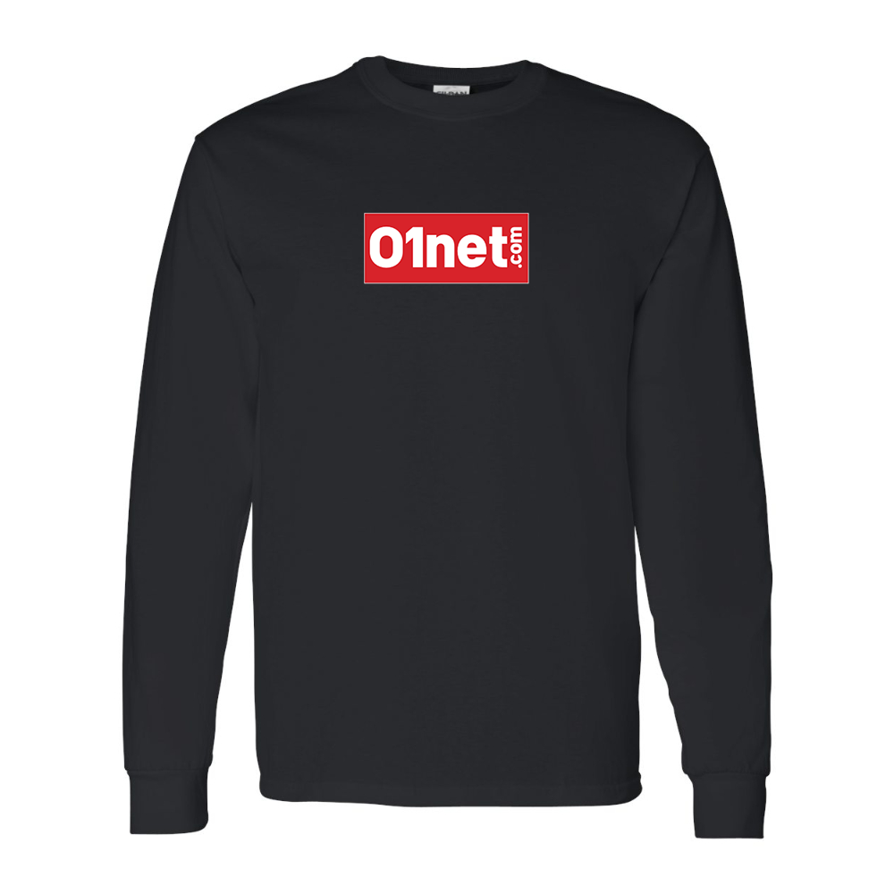 Men's 01net Logo Gildan Heavy Cotton Long Sleeve T-Shirt