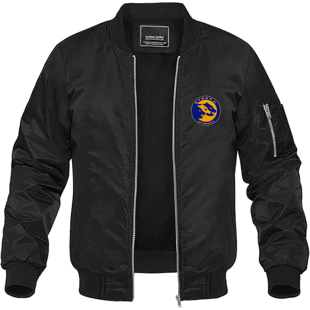 Men's Cizeta Logo Lightweight Bomber Jacket Windbreaker Softshell Varsity Jacket Coat
