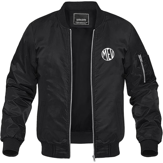 Men's Mills Extreme Vehicles Logo Lightweight Bomber Jacket Windbreaker Softshell Varsity Jacket Coat