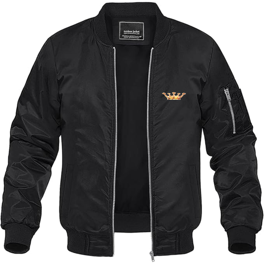 Men's Monarch Logo Lightweight Bomber Jacket Windbreaker Softshell Varsity Jacket Coat