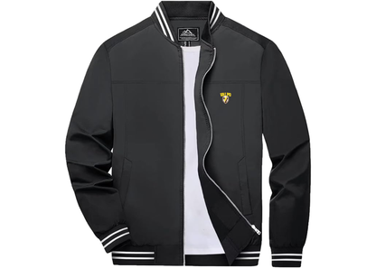 Men's Valparaiso Crusaders Lightweight Zip-Up Ribbed Collar and Cuffs Bomber Jacket