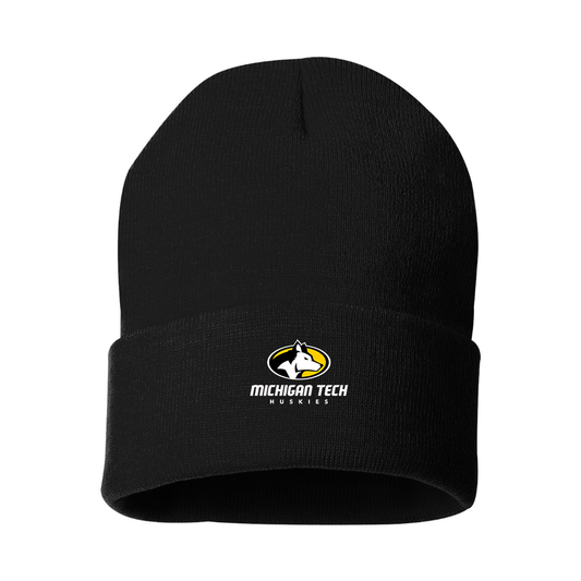 Michigan Tech Huskies Logo Beanie Hat