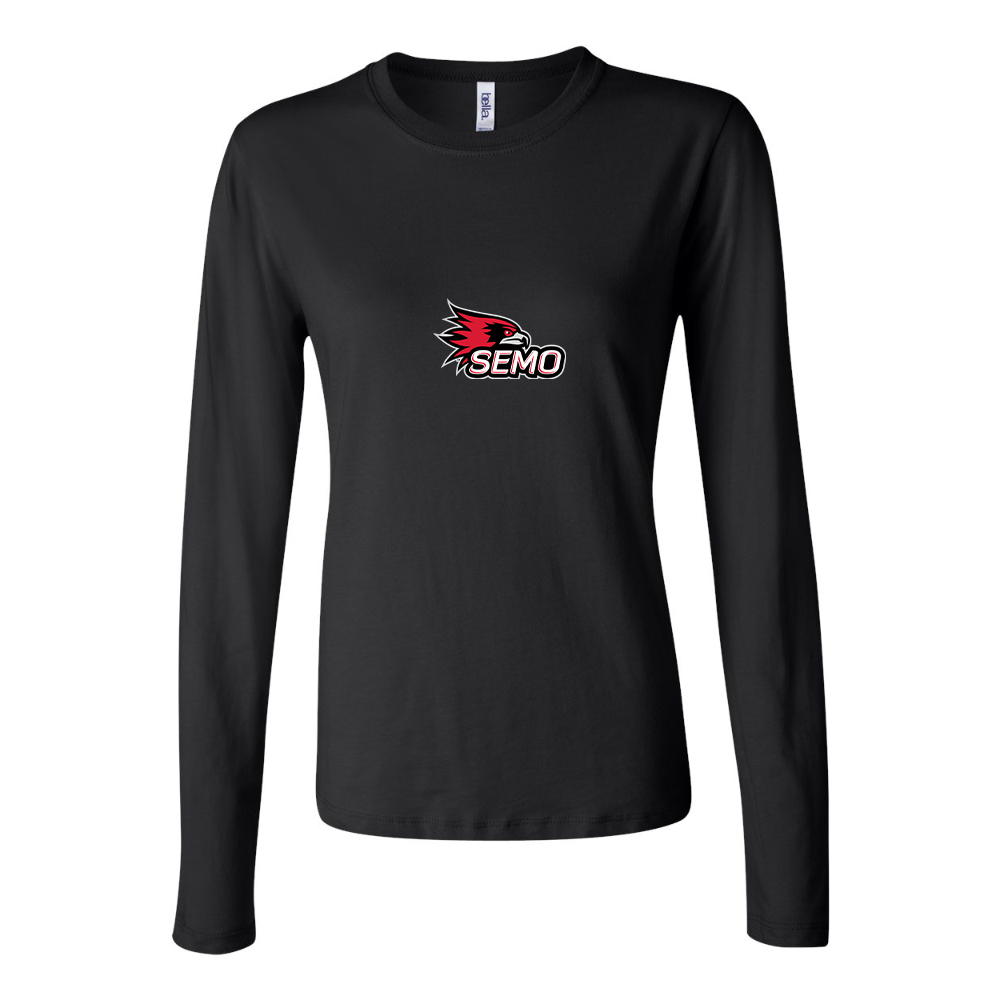 BELLA CANVAS Women’s SEMO Redhawks Logo Jersey Long Sleeve Tee