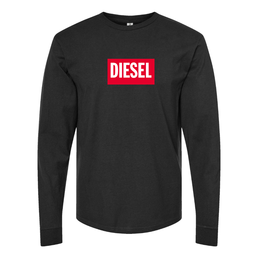 Youth Diesel Logo Cotton Long Sleeve T-Shirt