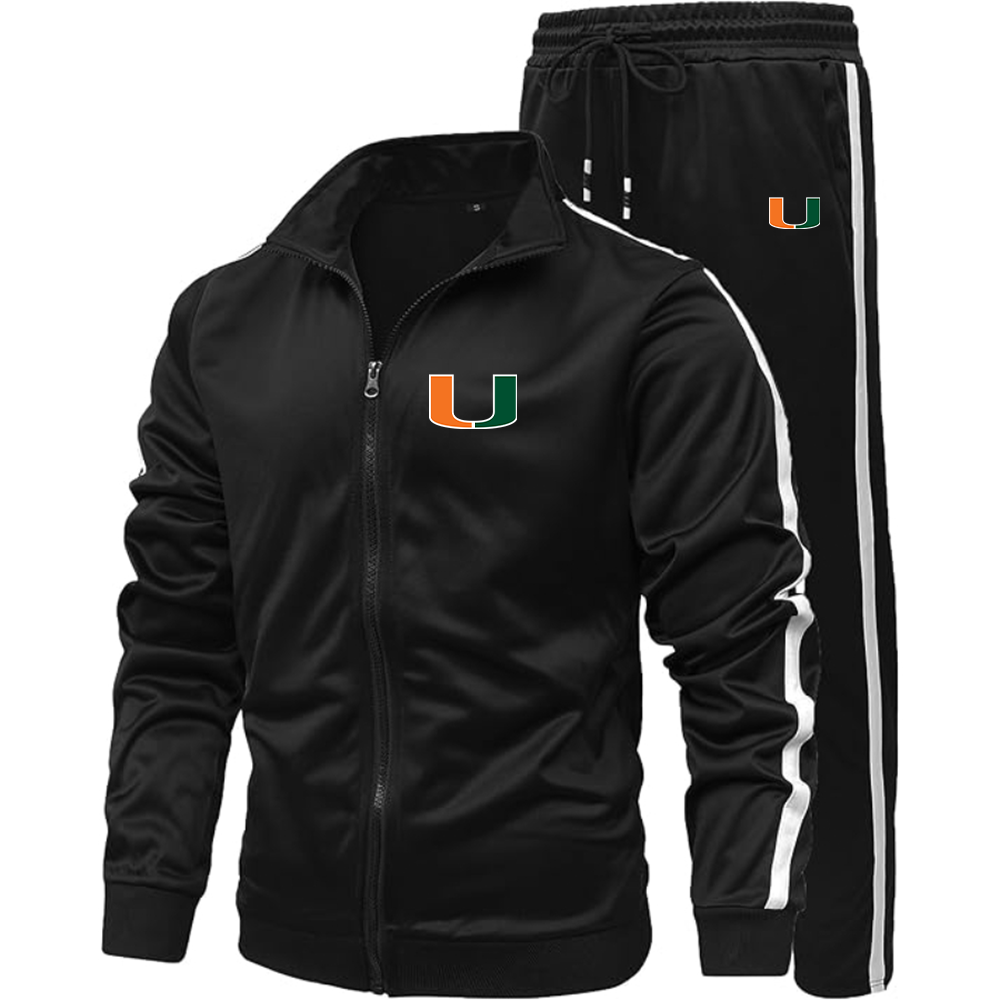 Men's Miami Hurricanes Logo Dri-Fit TrackSuit
