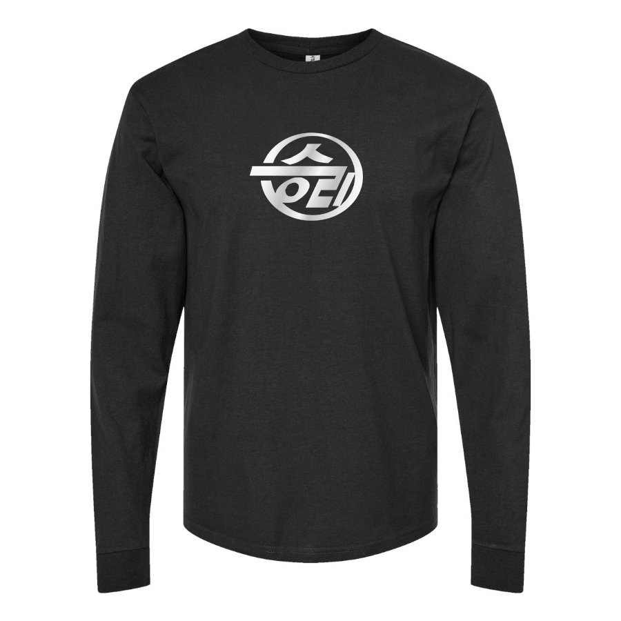 Youth Sungri Motor Plant Logo Cotton Long Sleeve T-Shirt