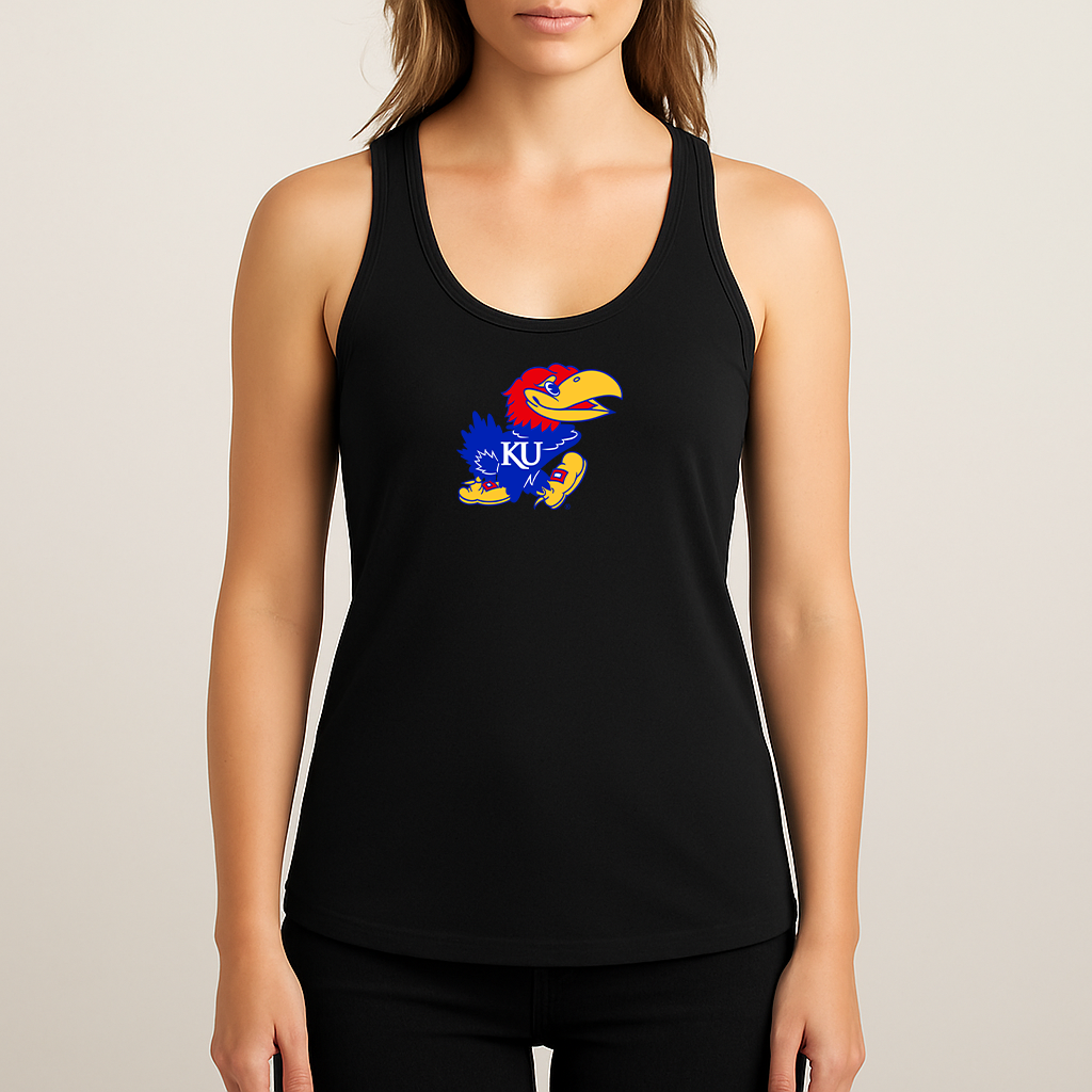Women's Kansas Jayhawks Logo Next Level Ideal Racerback Tank