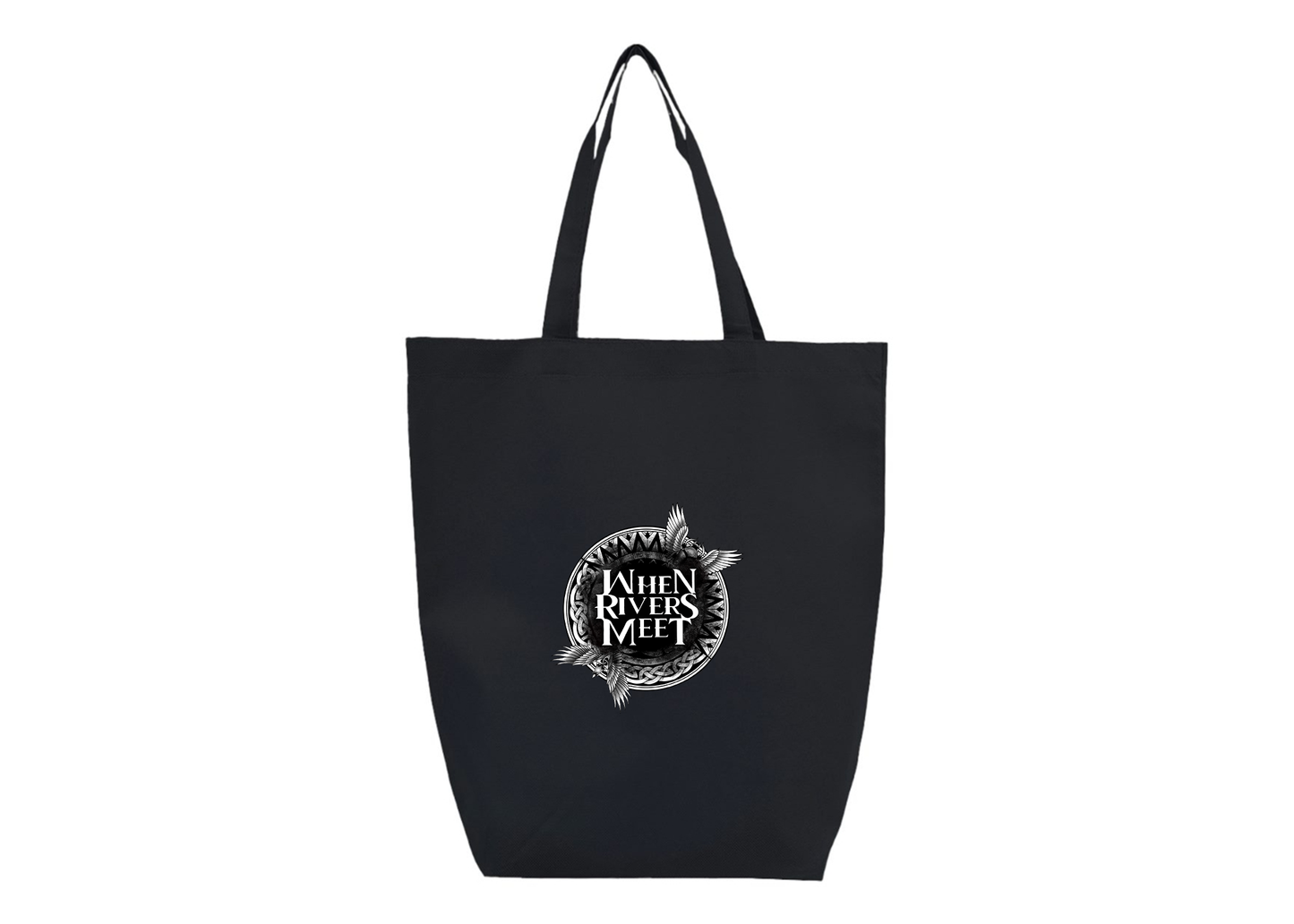 When Rivers Meet Q-Tees Non-Woven Gusset Bottom Tote