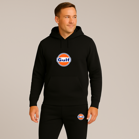 Men's Gulf Oil Logo Hoodie Joggers Set