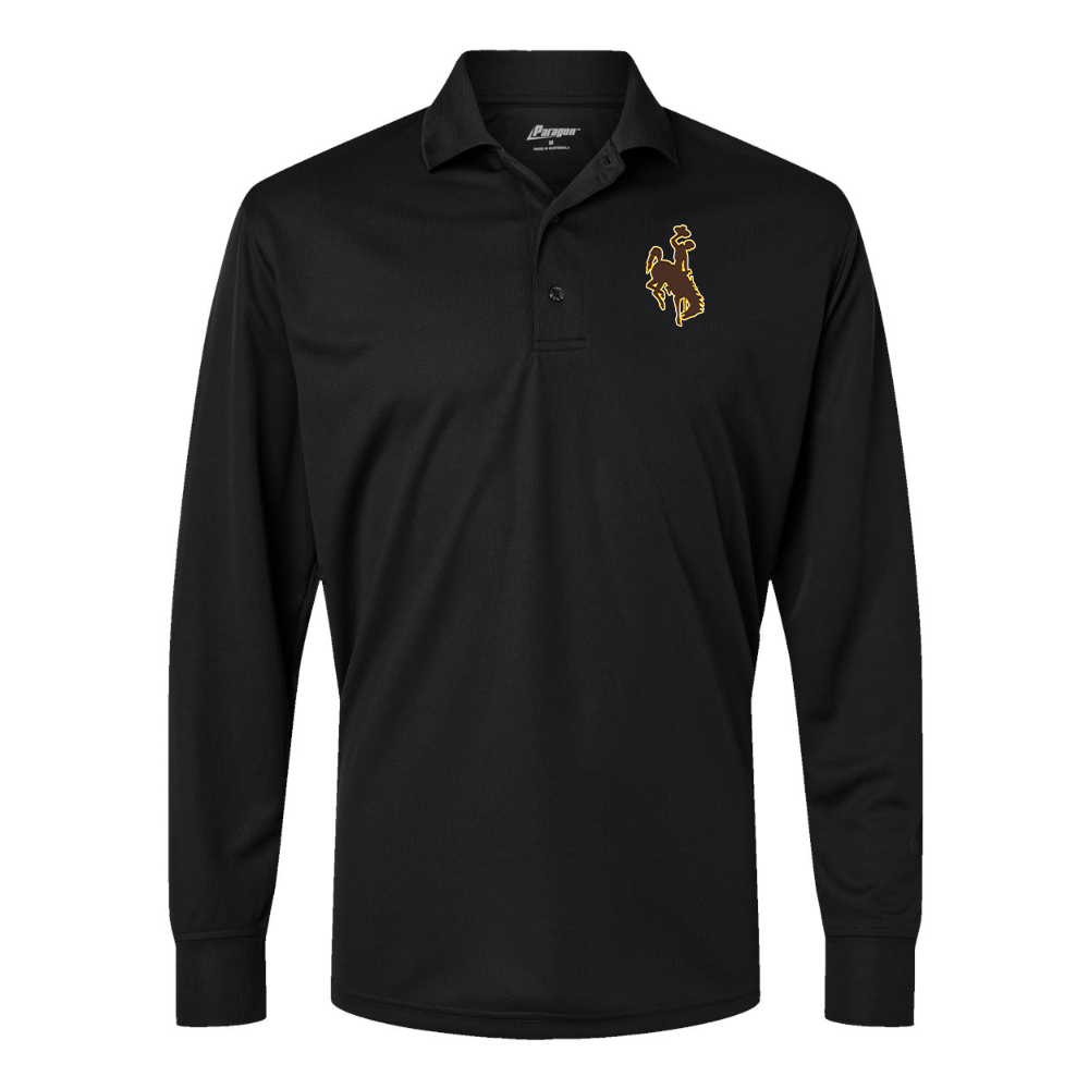 Men's Wyoming Cowboys Paragon Prescott Long Sleeve Polo
