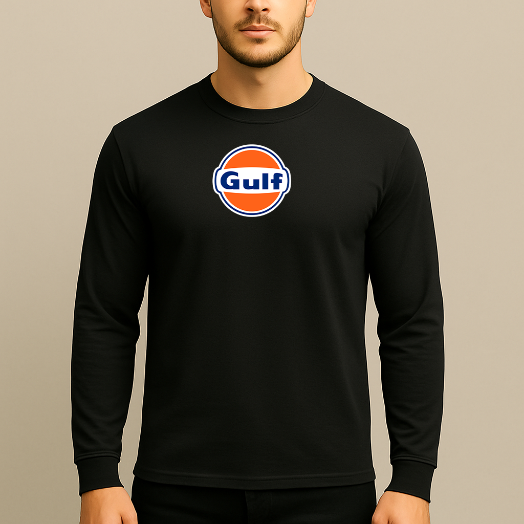 Men's Gulf Oil Logo Long Sleeve T-Shirt