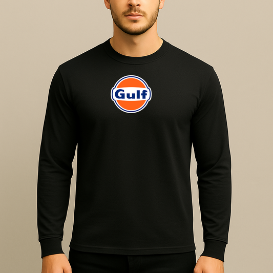 Men's Gulf Oil Logo Long Sleeve T-Shirt