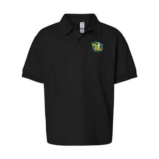 Youth William and Mary Tribe Gildan Dry Blend Jersey Polo