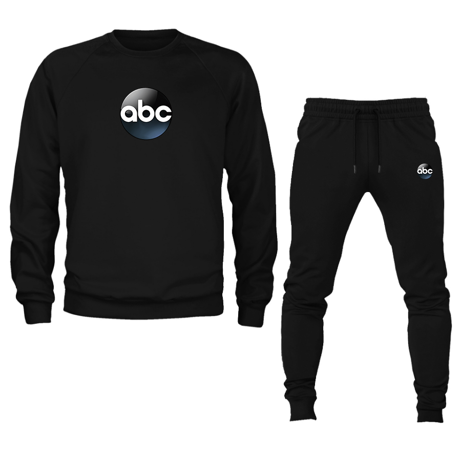 Men's Abc Logo Crewneck Sweatshirt Joggers Suit