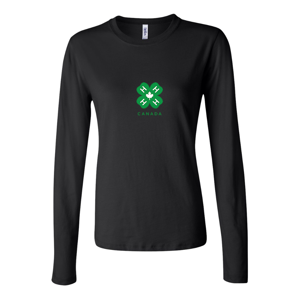 BELLA CANVAS Women’s 4H Canada Logo Jersey Long Sleeve Tee