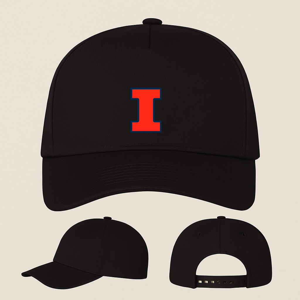 Illinois Fighting Illini Logo Five Panel Twill Snapback Cap