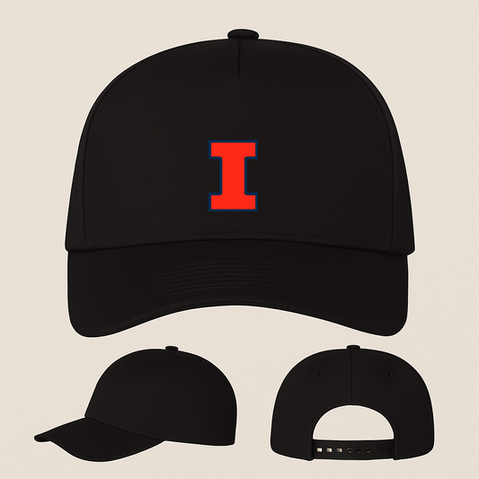 Illinois Fighting Illini Logo Five Panel Twill Snapback Cap