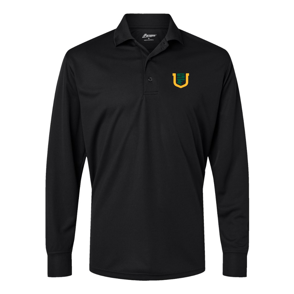 Men's San Francisco Dons Logo Paragon Prescott Long Sleeve Polo