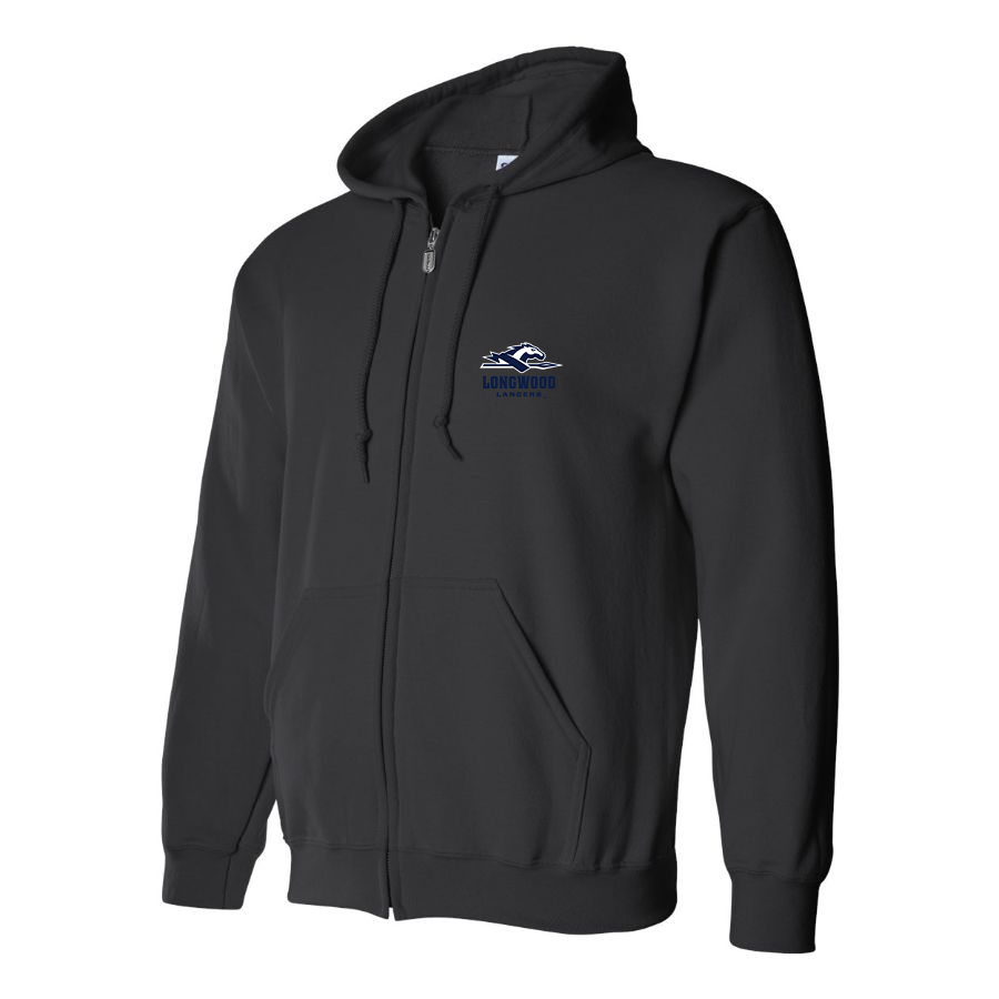 Men's Longwood Lancers Logo Zipper Hoodie