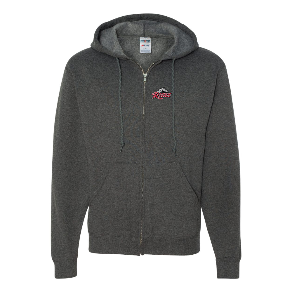 Men's Rider Broncs Logo JERZEES NuBlend Full-Zip Hooded Sweatshirt