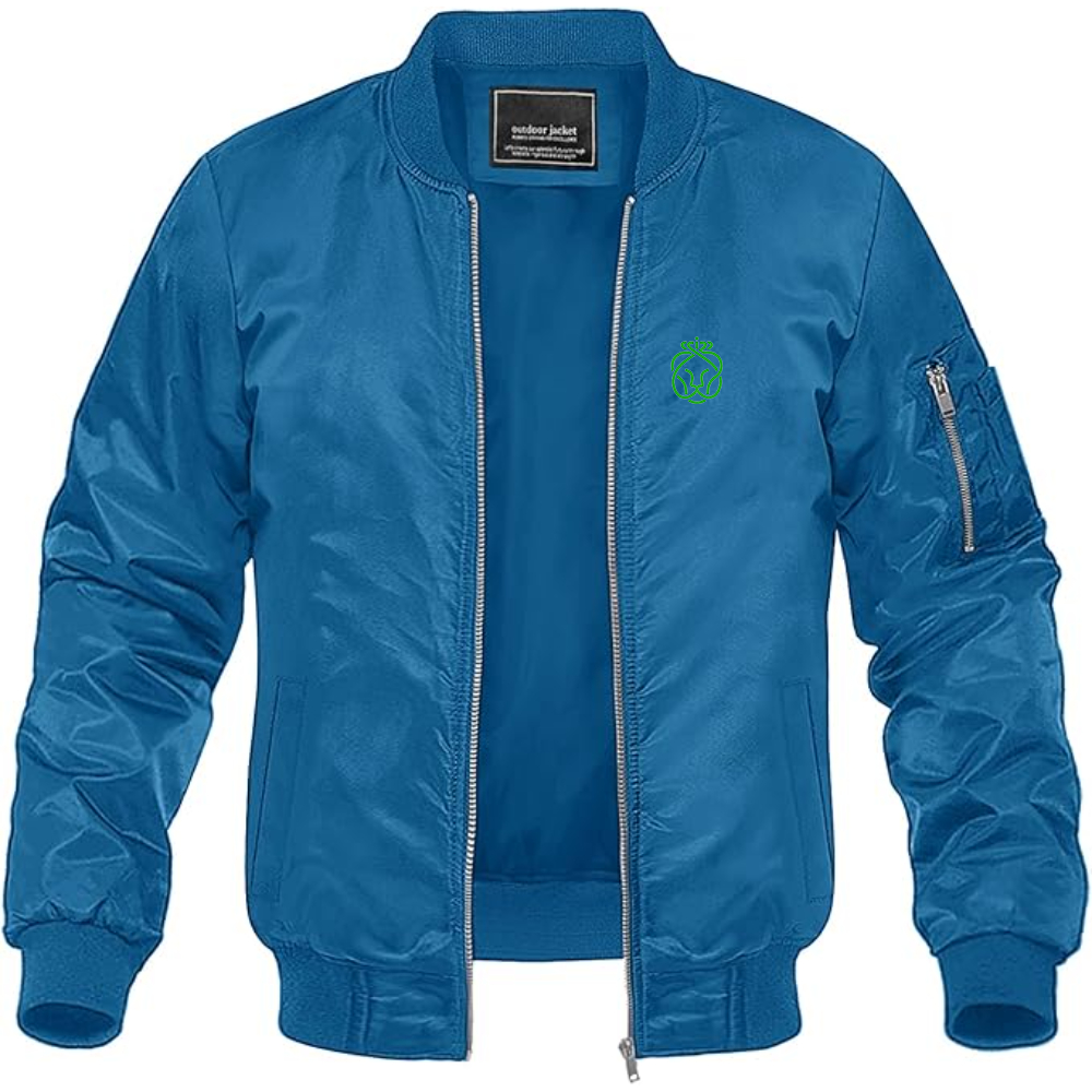 Men's Ahold Delhaize Symbol Lightweight Bomber Jacket Windbreaker Softshell Varsity Jacket Coat