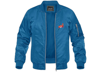 Men's NRJ 12 Logo Lightweight Bomber Jacket Windbreaker Softshell Varsity Jacket Coat