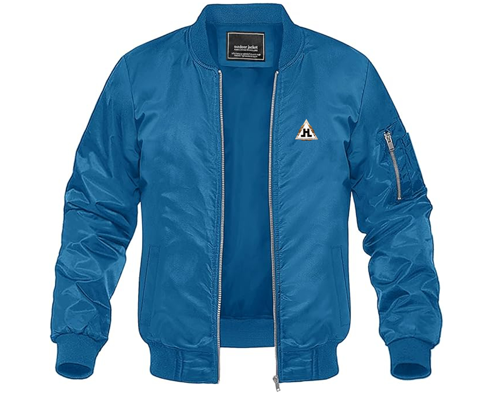 Men's Hansa Logo Lightweight Bomber Jacket Windbreaker Softshell Varsity Jacket Coat