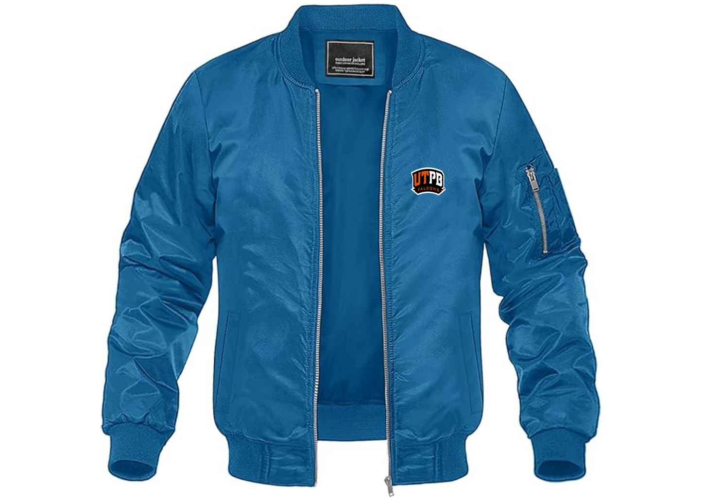 Men's UTPB Falcons Lightweight Bomber Jacket Windbreaker Softshell Varsity Jacket Coat