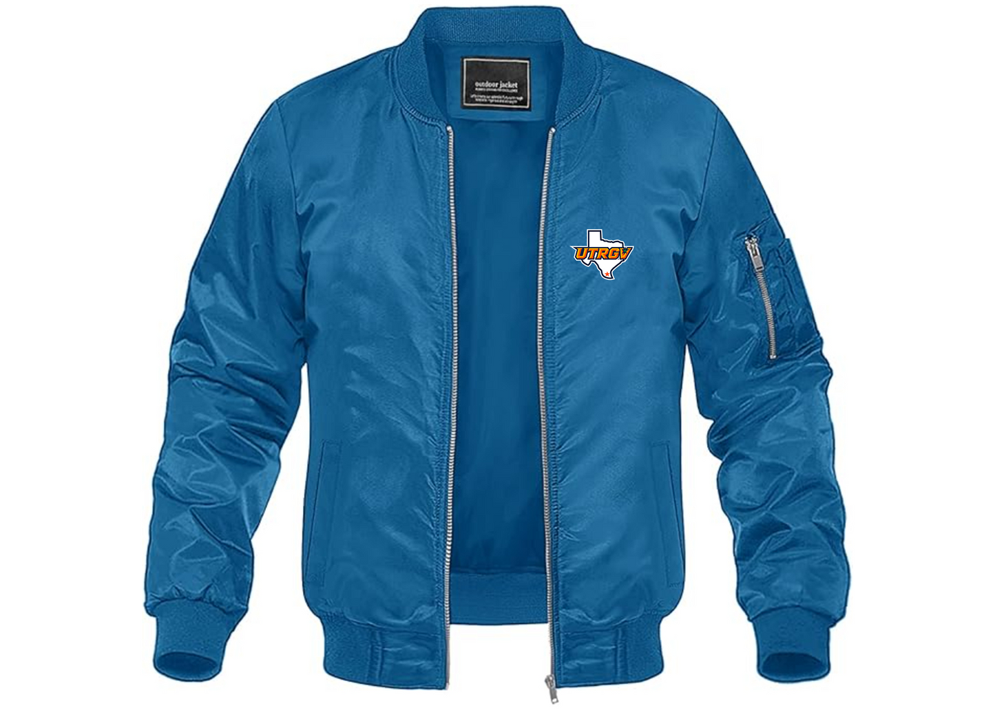 Men's UTRGV Vaqueros Lightweight Bomber Jacket Windbreaker Softshell Varsity Jacket Coat