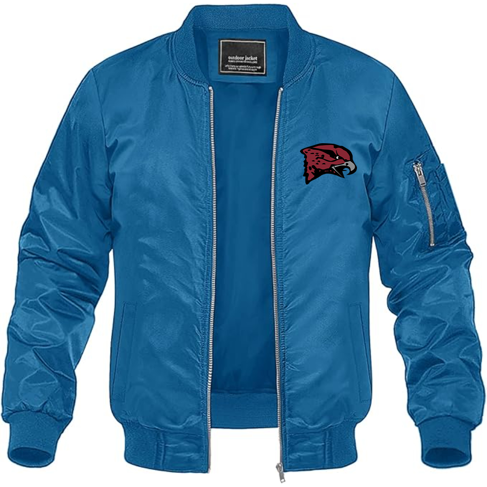 Men's Maryland Eastern Shore Hawks Logo Lightweight Bomber Jacket Windbreaker Softshell Varsity Jacket Coat