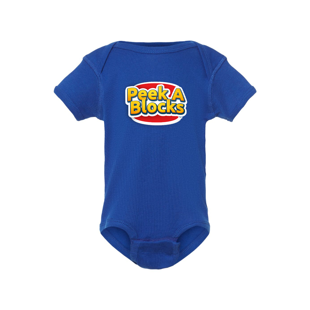 Peek A Blocks Logo Baby Romper Onesie