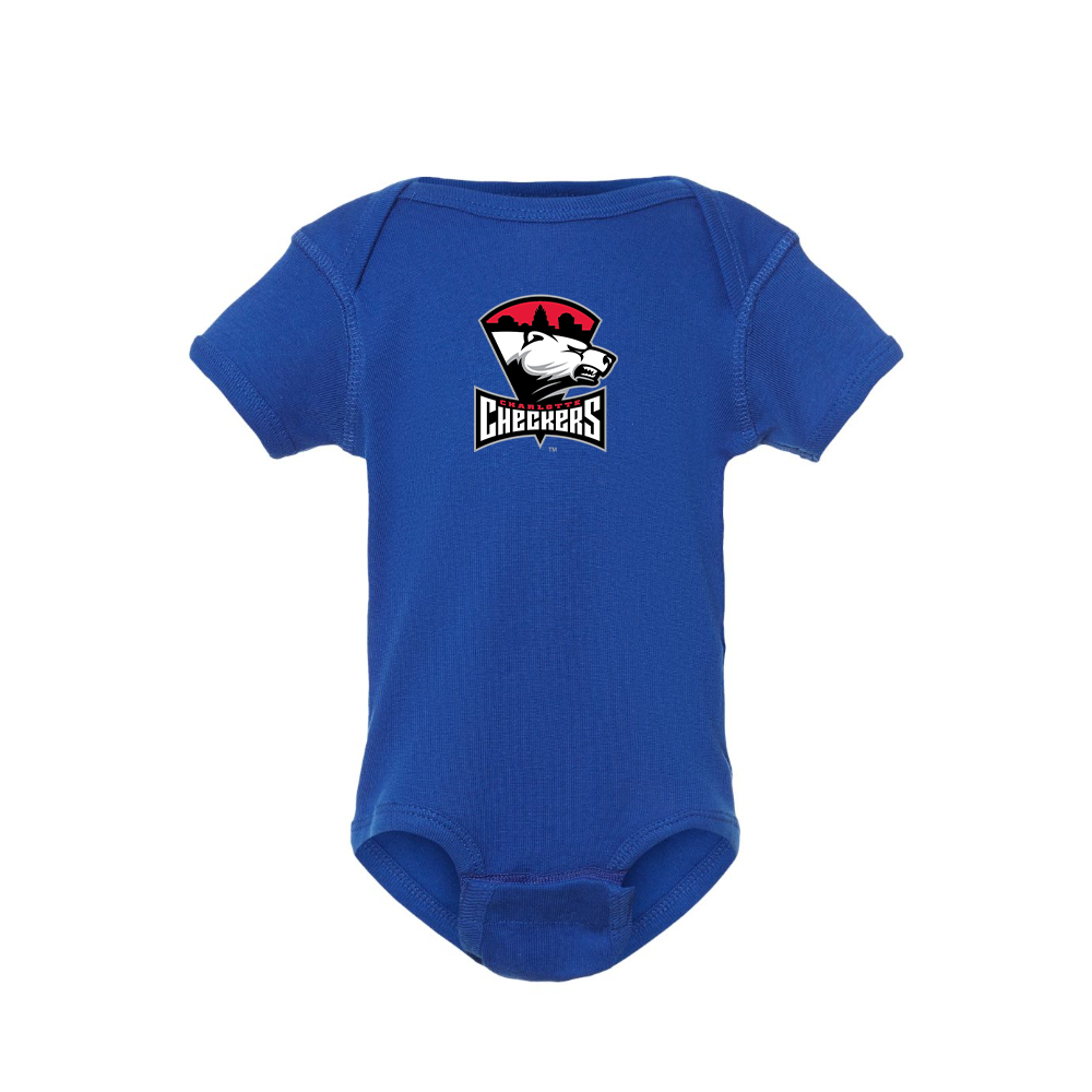 Charlotte Checkers Logo Baby Romper Onesie