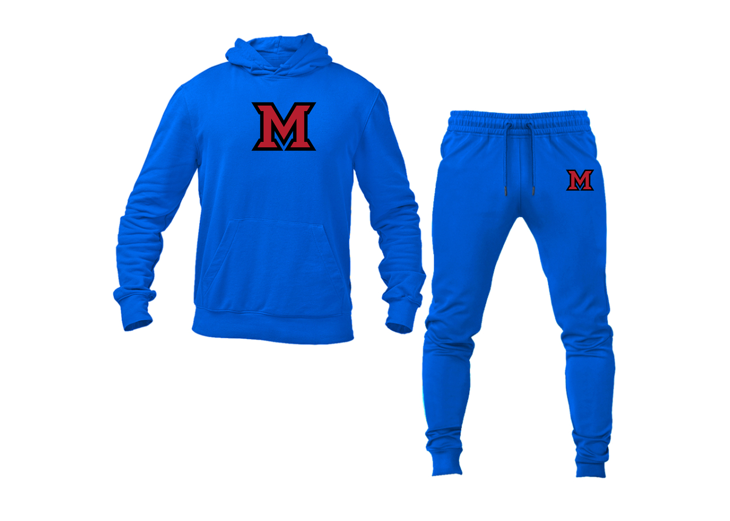 Men's Miami Ohio RedHawks Logo Hoodie Joggers Set