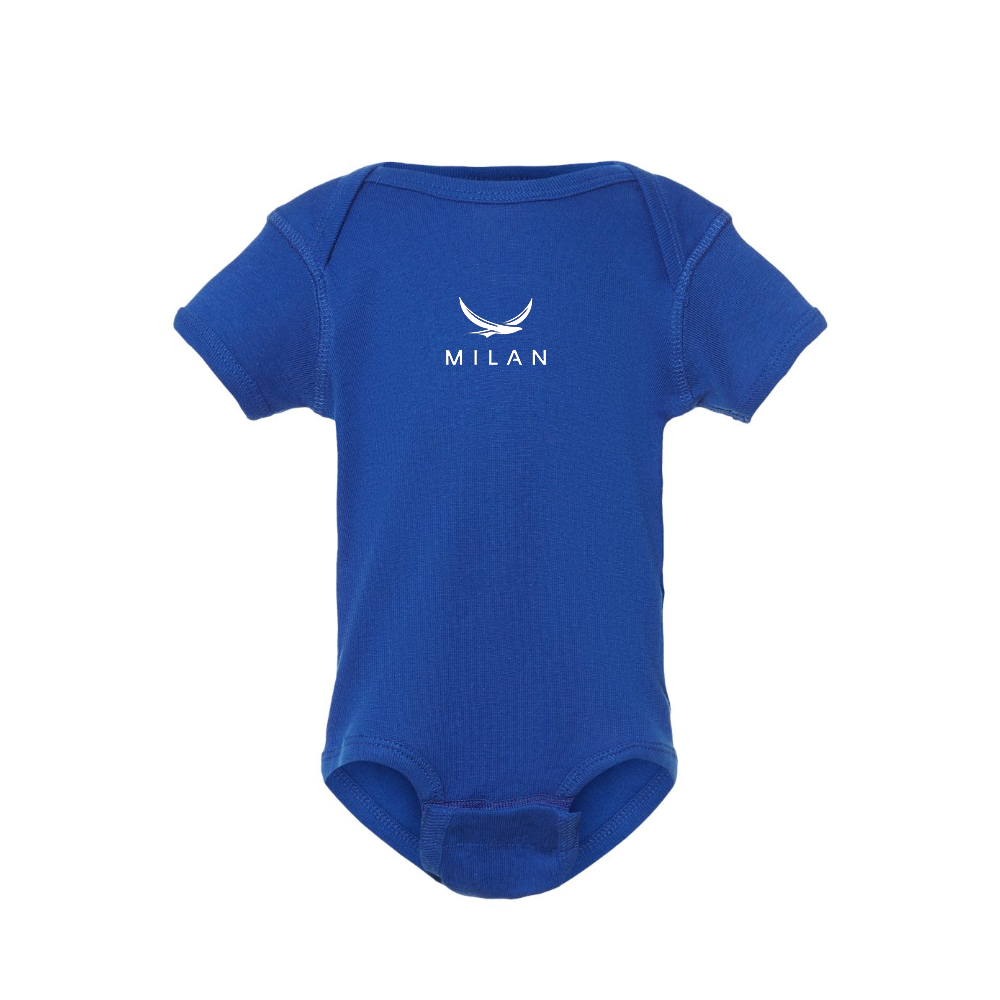 Milan Red Logo Baby Romper Onesie