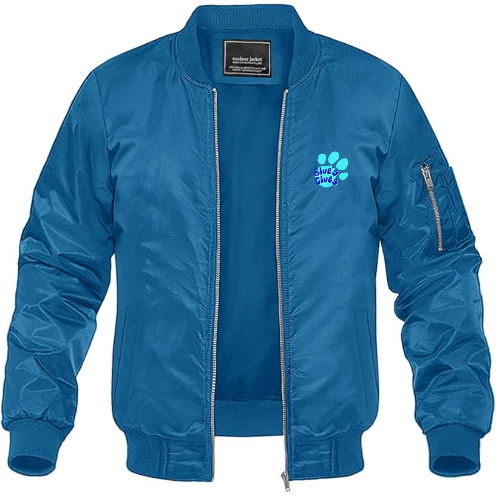 Men's Blues Clues Logo Lightweight Bomber Jacket Windbreaker Softshell Varsity Jacket Coat