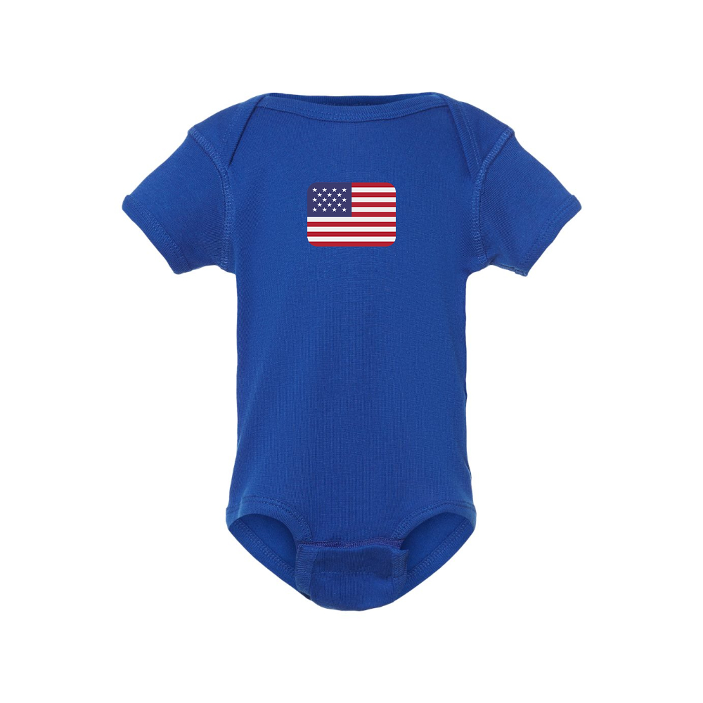 American-Flag-Emoji Baby Romper Onesie