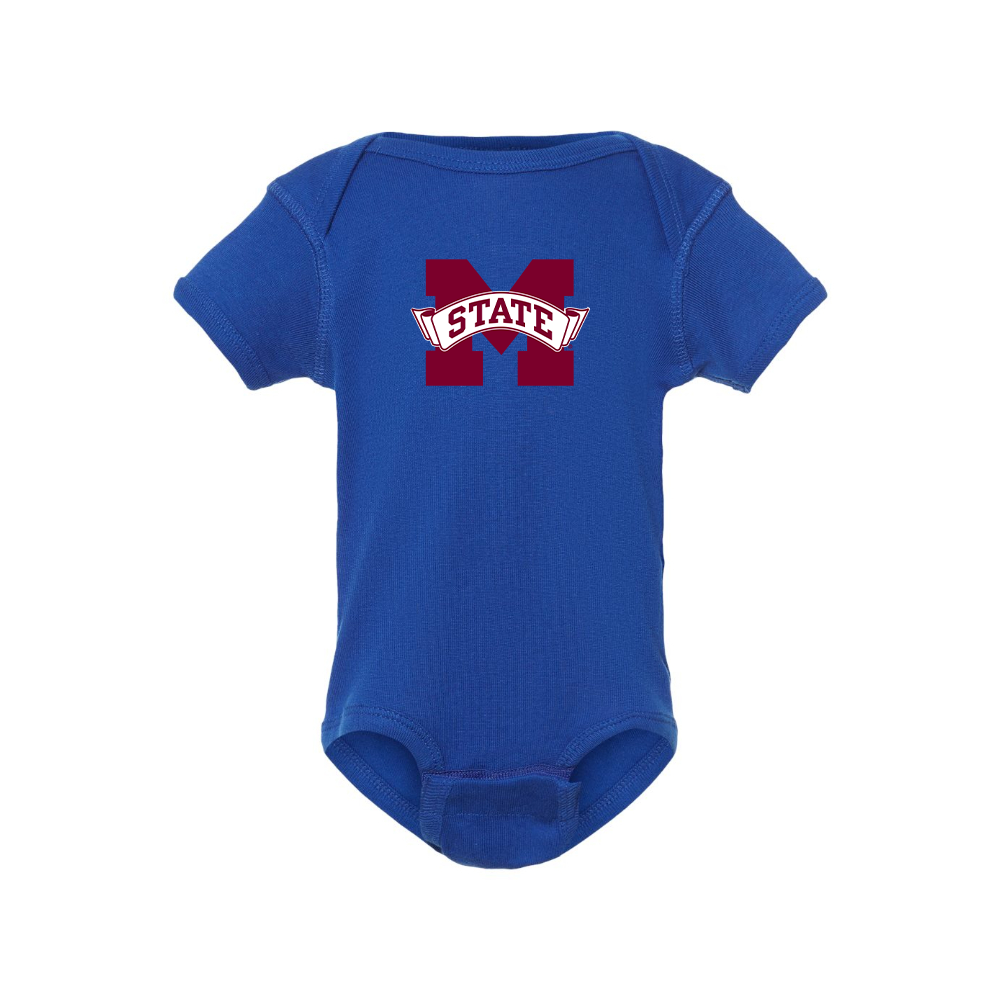 Mississippi State Bulldogs Logo Baby Romper Onesie