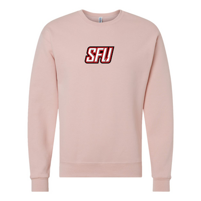 Men's Saint Francis Red Flash Logo JERZEES NuBlend Crewneck Sweatshirt