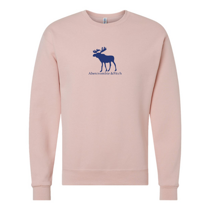 Men's Abercrombie & Fitch Moose Logo  JERZEES NuBlend Crewneck Sweatshirt